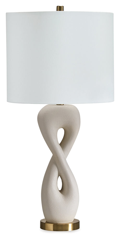Judrich White/Gold Finish Table Lamp from Ashley - Luna Furniture
