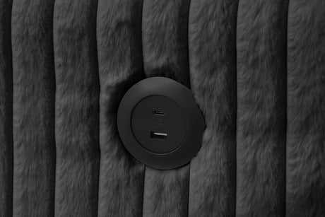 July Black Double Storage Chaise Sectional with Pull Out Bed from Happy Homes - Luna Furniture