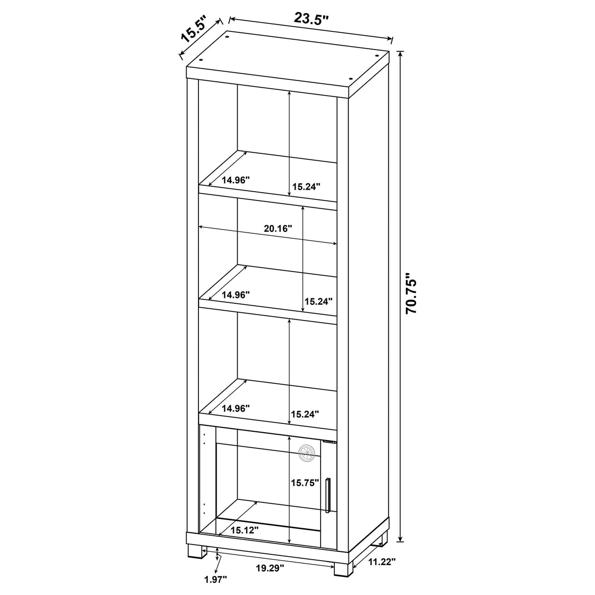 Jupiter Black 3-piece Entertainment Center 79-inch TV Stand from Coaster - Luna Furniture