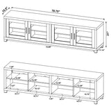 Jupiter Black 3-piece Entertainment Center 79-inch TV Stand from Coaster - Luna Furniture