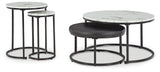 Jusmour Black/White Table (Set of 4) from Ashley - Luna Furniture