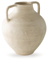 Justy Antique Beige Vase from Ashley - Luna Furniture