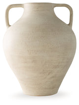 Justy Antique Beige Vase from Ashley Furniture - Luna Furniture