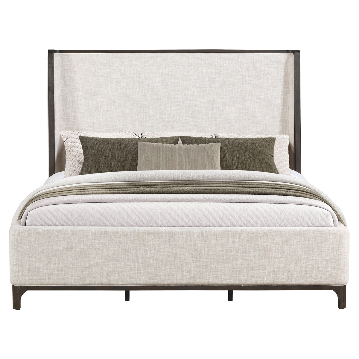 Verona Cream Upholstered King Bed from Steve Silver - Luna Furniture