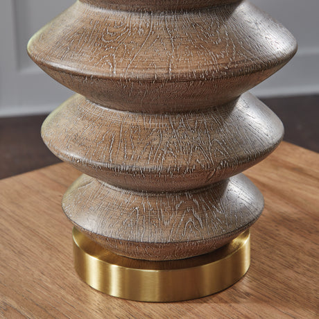 Jyllyard Brown/Gold Finish Table Lamp from Ashley - Luna Furniture