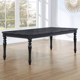 Odessa Black 66-84" Dining Table with 18" Leaf from Steve Silver - Luna Furniture