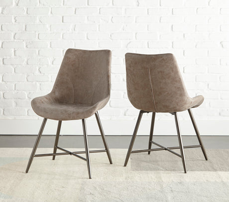 Ramona Brown PU Side Chair, Set of 2 from Steve Silver - Luna Furniture