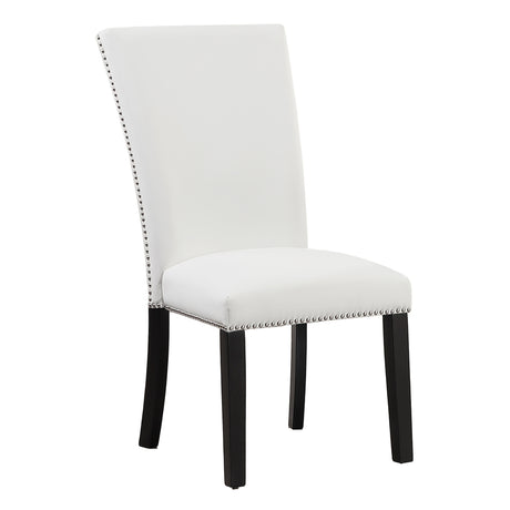 Artemis White Vegan Leather Cover Side Chair, Set of 2 from Steve Silver - Luna Furniture