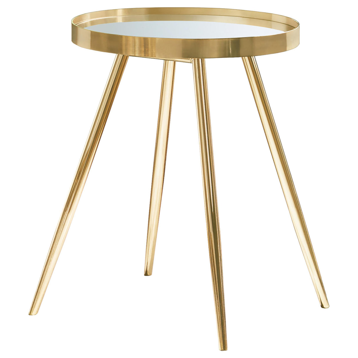 Kaelyn Gold 3-Piece Round Coffee and End Table Set from Coaster - Luna Furniture