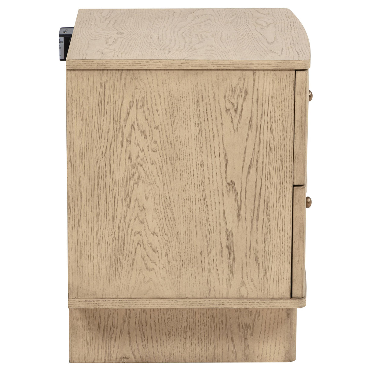 Kailani Beige Oak 2-Drawer Nightstand from Coaster - Luna Furniture