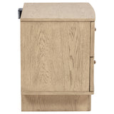 Kailani Beige Oak 2-Drawer Nightstand from Coaster - Luna Furniture