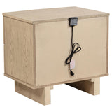 Kailani Beige Oak 2-Drawer Nightstand from Coaster - Luna Furniture