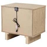 Kailani Beige Oak 2-Drawer Nightstand from Coaster - Luna Furniture