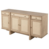 Kailani Beige Oak 4-Door Cane Sideboard Buffet Cabinet from Coaster - Luna Furniture