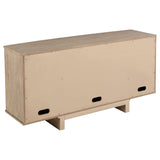 Kailani Beige Oak 4-Door Cane Sideboard Buffet Cabinet from Coaster - Luna Furniture