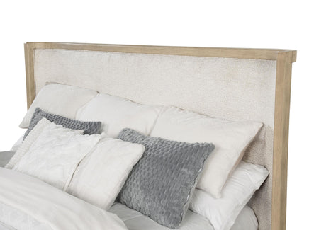 Kailani Beige Oak Wingback California King Platform Bed from Coaster - Luna Furniture