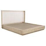 Kailani Beige Oak Wingback Eastern King Platform Bed from Coaster - Luna Furniture
