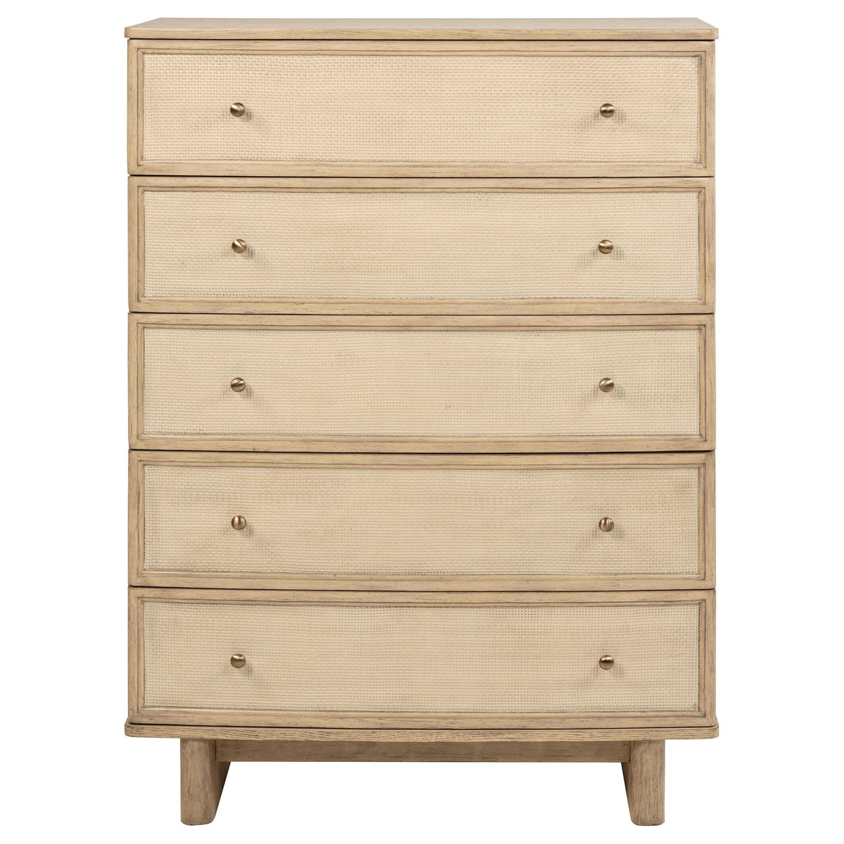 Kailani Beige Oak 5-Drawer Chest from Coaster - Luna Furniture