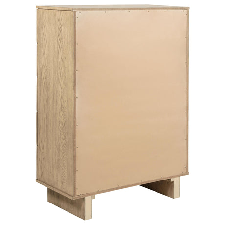 Kailani Beige Oak 5-Drawer Chest from Coaster - Luna Furniture