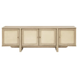 Kailani Beige Oak 79-inch 4-Door Cane TV Stand Media Console from Coaster - Luna Furniture