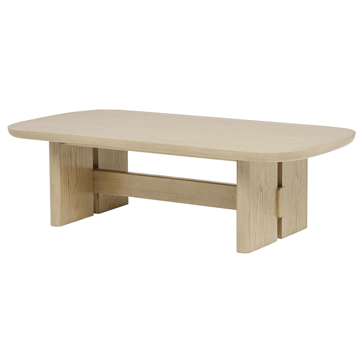 Kailani Beige Oak Coastal Rectangular Cocktail Coffee Table from Coaster - Luna Furniture