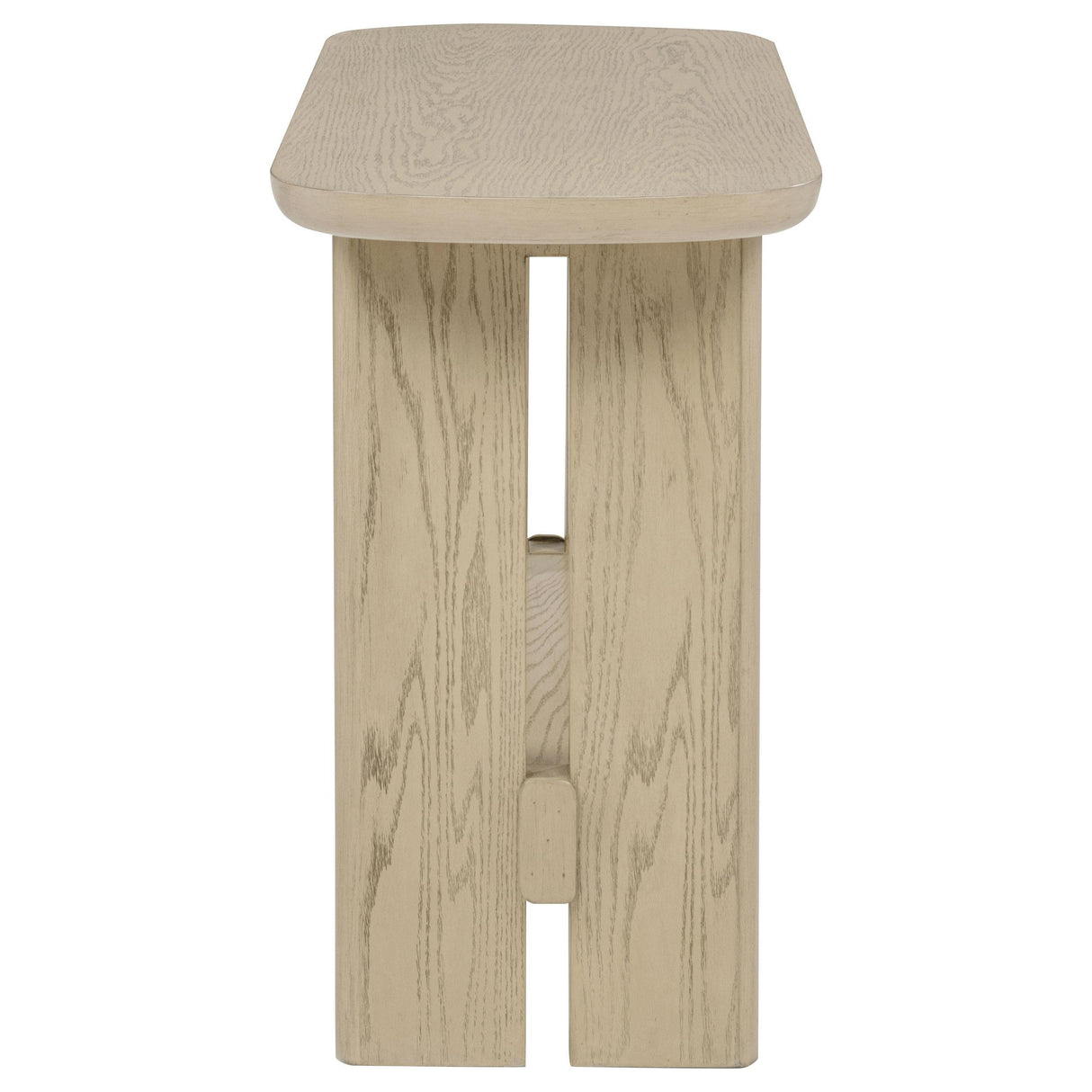Kailani Beige Oak Coastal Sofa Console Table with Shelf from Coaster - Luna Furniture