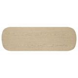 Kailani Beige Oak Coastal Sofa Console Table with Shelf from Coaster - Luna Furniture