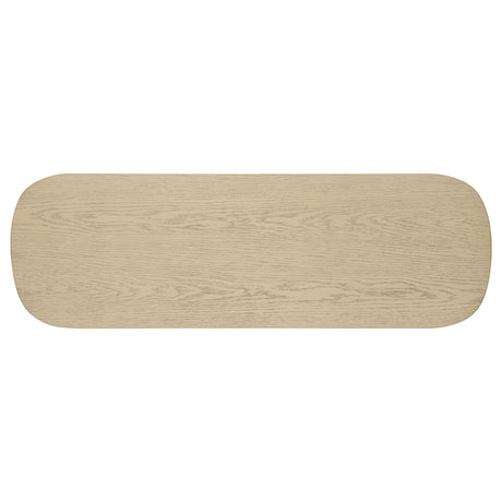 Kailani Beige Oak Coastal Sofa Console Table with Shelf from Coaster - Luna Furniture