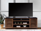 Kallari Warm Brown/Black 84" TV Stand from Ashley - Luna Furniture