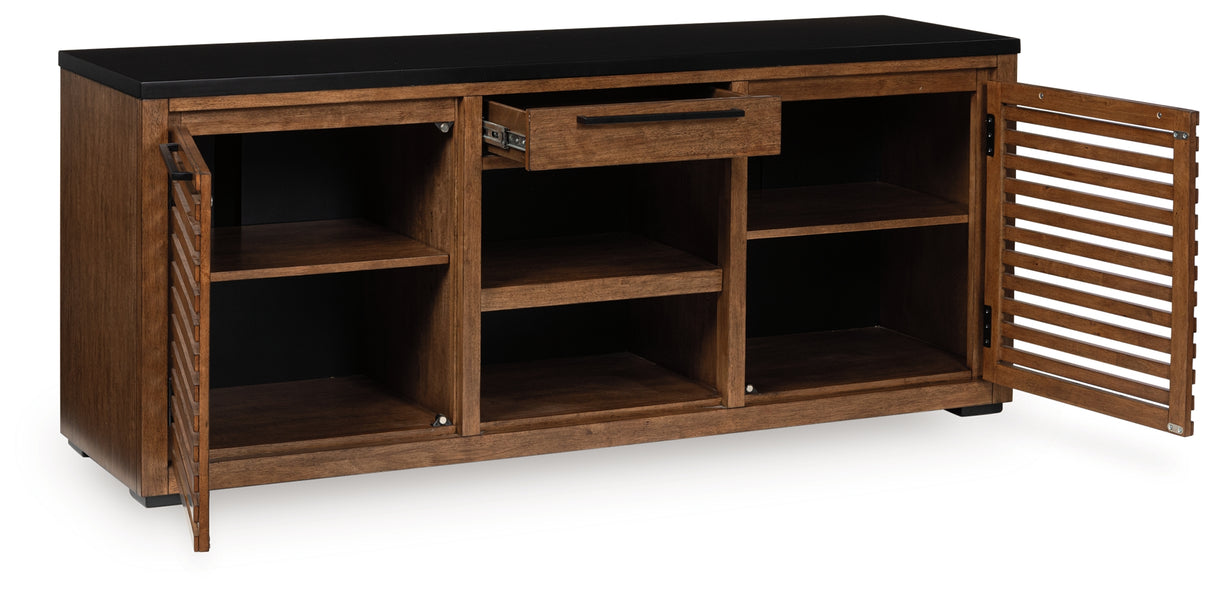 Kallari Warm Brown/Black Credenza from Ashley Furniture - Luna Furniture