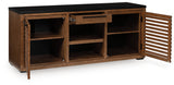 Kallari Warm Brown/Black Credenza from Ashley Furniture - Luna Furniture