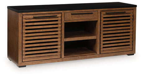 Kallari Warm Brown/Black Credenza from Ashley Furniture - Luna Furniture