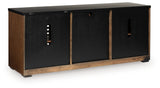 Kallari Warm Brown/Black Credenza from Ashley Furniture - Luna Furniture