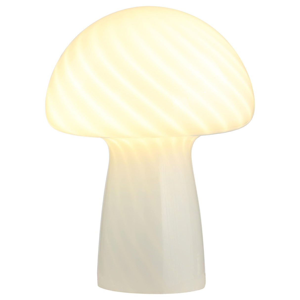 Kanaby White Mushroom Shaped Glass Bedside Table Lamp from Coaster - Luna Furniture