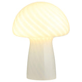 Kanaby White Mushroom Shaped Glass Bedside Table Lamp from Coaster - Luna Furniture