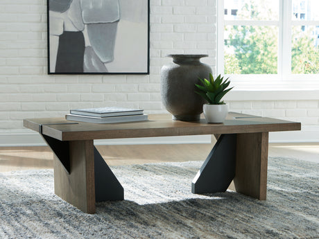 Kandinew Light Brown Coffee Table from Ashley - Luna Furniture