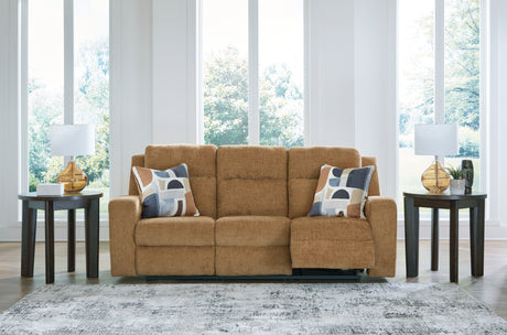 Kanlow Honey Reclining Sofa from Ashley - Luna Furniture
