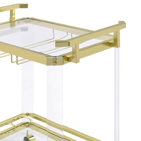 Aerin Server Cart, Gold from Steve Silver - Luna Furniture