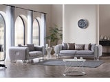 Kapadokya 3-pieces (Sofa & Loveseat & Chair) Livingroom Set in Grey from Furnia - Luna Furniture