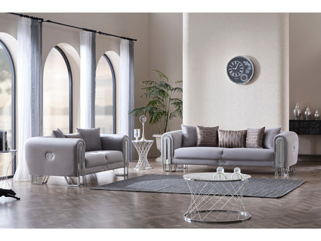 Kapadokya 3-pieces (Sofa & Loveseat & Chair) Livingroom Set in Grey from Furnia - Luna Furniture