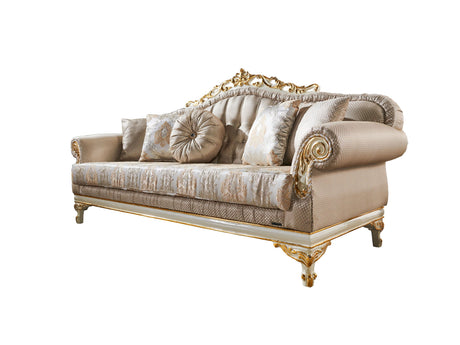 Kardelen Cream 2-Piece Living Room Set (1 Sofa & 1 Loveseat) from Furnia - Luna Furniture