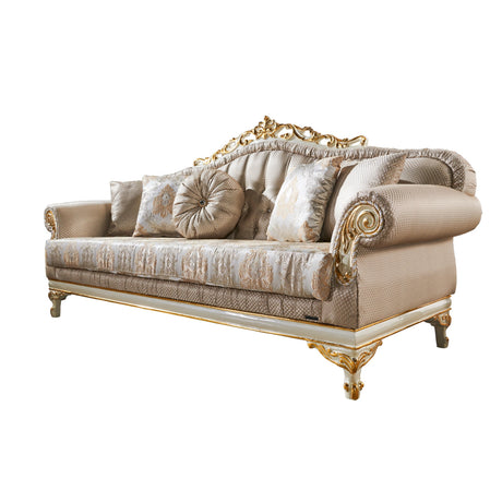 Kardelen Cream 2-Piece Living Room Set (1 Sofa & 1 Loveseat) from Furnia - Luna Furniture
