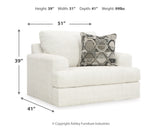 Karinne Chair and Ottoman in Linen from Ashley Furniture - Luna Furniture