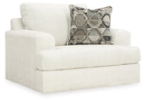 Karinne Linen Loveseat, Oversized Chair and Accent Ottoman from Ashley - Luna Furniture