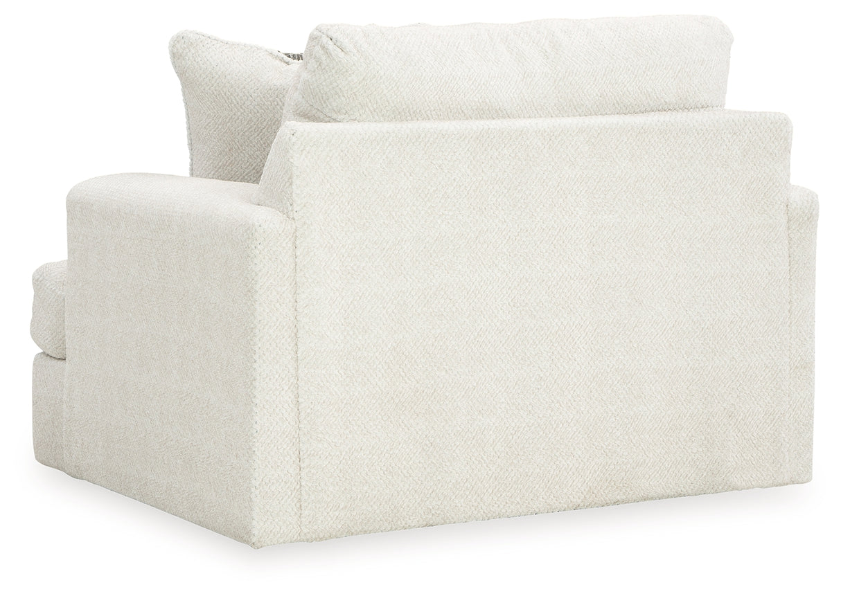 Karinne Linen Loveseat, Oversized Chair and Accent Ottoman from Ashley - Luna Furniture