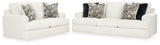 Karinne Sofa and Loveseat in Linen from Ashley Furniture - Luna Furniture