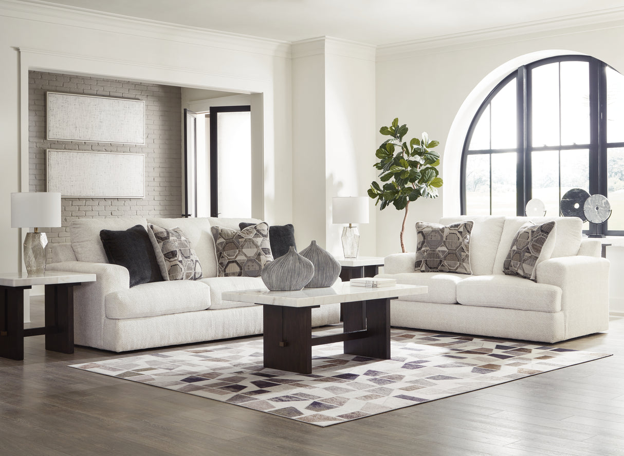 Karinne Sofa and Loveseat in Linen from Ashley Furniture - Luna Furniture