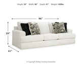 Karinne Sofa, Loveseat, Chair and Ottoman in Linen from Ashley - Luna Furniture