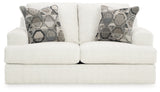 Karinne Sofa, Loveseat, Chair and Ottoman in Linen from Ashley - Luna Furniture