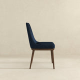 Kate Dark Blue/Brown Fabric Dining Chair, Set Of 2 from Ashcroft Furniture - Luna Furniture